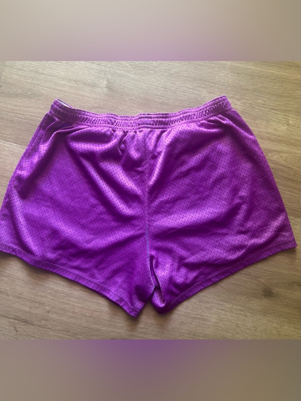 90’s Champion Women's Two Tone Teal and Purple Mesh Athletic Shorts - Twin Pack - Picture 3 of 7